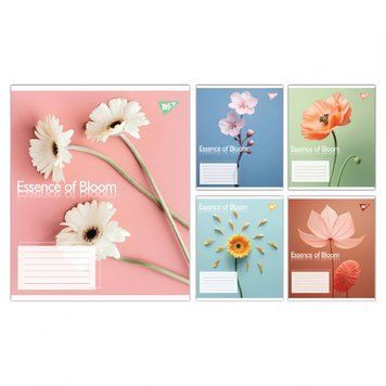 Набір учнівських зошитів Yes Essence of Bloom формат А5, 48 арк. в лінійку 10 шт. 767722 фото 1