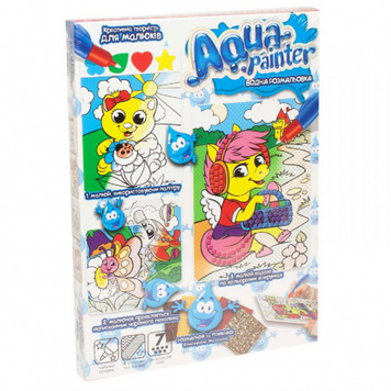 Водна розмальовка з контурами Danko Toys Aqua painter Поні в навушниках укр AQP-01-05U фото 1