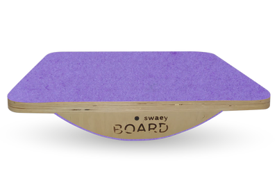 Деревянная балансировочная доска по Бильгоу без разметки SwaeyBoard фиолетовая до 150 кг фото 1