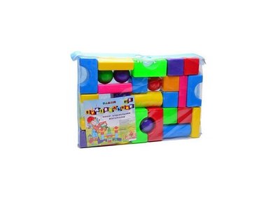 Розвиваючі кубики пластмасові Бамсік Будівельник №3 35 елементів 095/3 фото 1