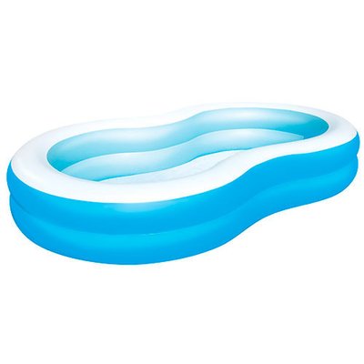 Дитячий надувний басейн Bestway Блакитна лагуна 262х157х46 см об'єм 544 л BW 54117 фото 1