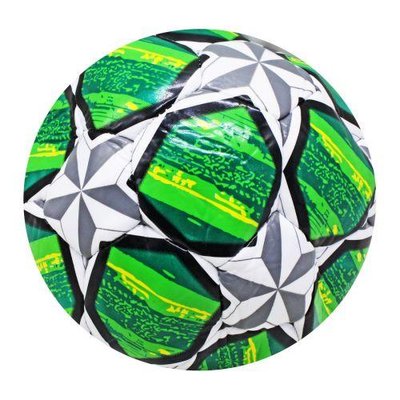Футбольный мяч №5 Meik Stars PVC диаметр 21 см зеленый FB2337 фото 1
