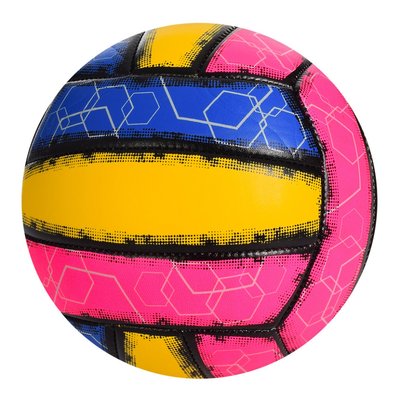 Волейбольний м'яч №5 Bambi діаметр 21 см PVC синьо-рожевий EV-3370 фото 1