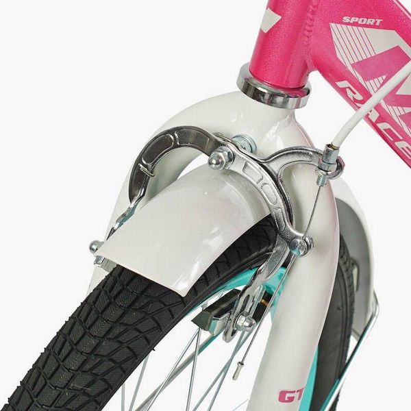 Велосипед підлітковий двоколісний 20" CORSO Maxis прикраси кошик доп колеса рожевий CL-20652 фото 4