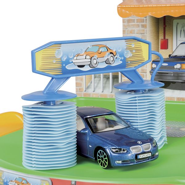 Двухуровневый детский паркинг Bburago "Гараж" в комплекте 1 машинка масштаб 1:43 фото 2