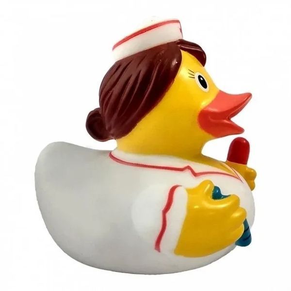 Стильная тематическая резиновая уточка FunnyDucks "Медсестра" L1386 фото 3