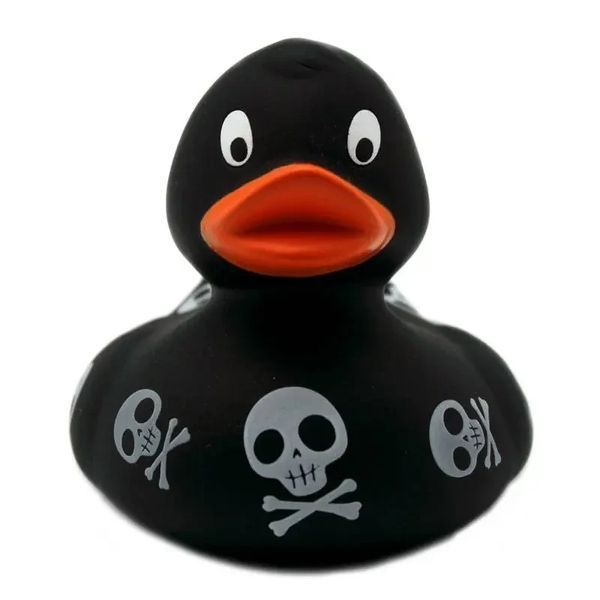 Стильна тематична гумова качечка FunnyDucks "Череп" L1919 фото 2