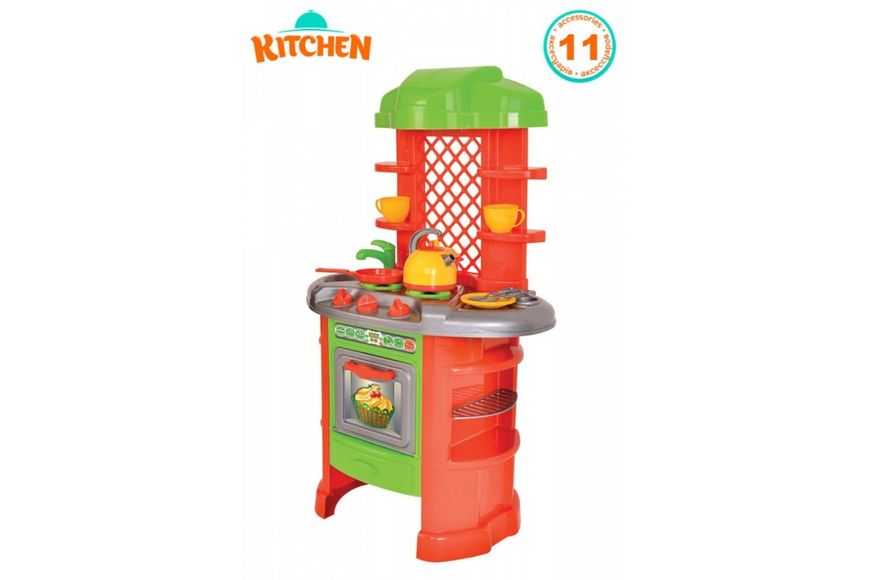 Дитяча кухня ТехноК Моя перша Дитяча кухня №7 з посудом помаранчева 0847 фото 2
