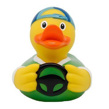 Стильная тематическая резиновая уточка FunnyDucks "Автомобилист" L1826 фото 1