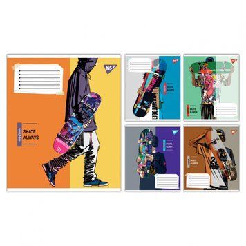 Набір учнівських зошитів Yes Skate is always формат А5, 48 арк. в клітинку 10 шт. 767814 фото 1