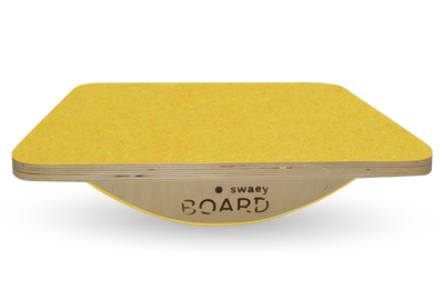 Дерев'яна дошка балансувальна по Більгоу без розмітки SwaeyBoard жовта до 150 кг фото 1