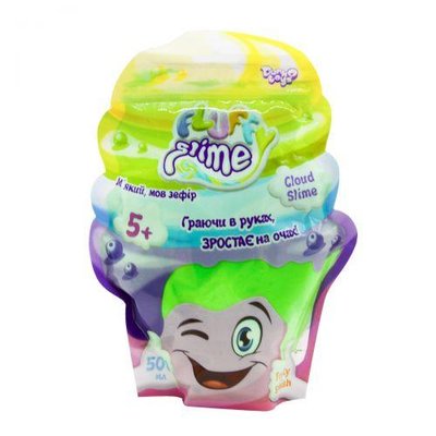 Слайм Danko Toys Fluffy Slime у банці зелений укр 500 г укрFLS-02-01U фото 1