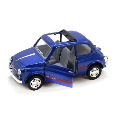 Машинка KINSMART Fiat 500 1:24 синий KT5004W фото 1
