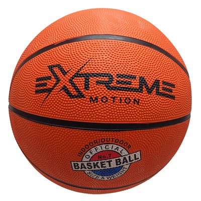 Баскетбольный мяч №7 Extreme Motion резина коричневый BB1486 фото 1
