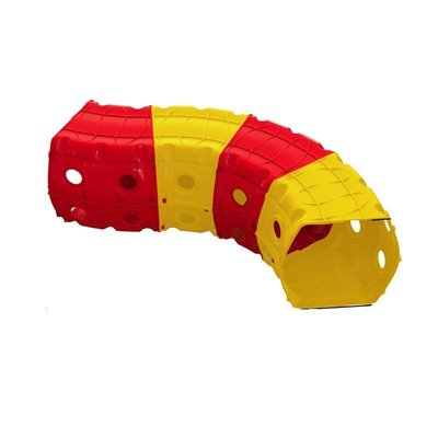 Пластиковий ігровий тунель Doloni для дітей на 4 секції 153х109х51 см Червоний з жовтим 01471/2 фото 1