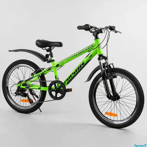Велосипед підлітковий двоколісний 20" CORSO Pulsar салатовий 80939 фото 2