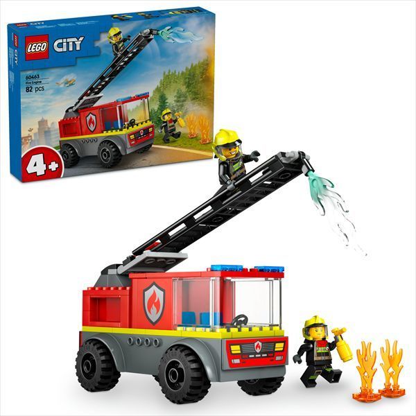 Конструктор LEGO City Пожарная машина с лестницей 82 детали с 5 лет 60463 фото 3
