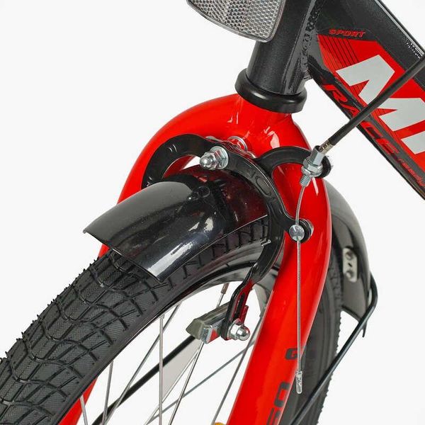 Велосипед дитячий двоколісний 18" CORSO Maxis доп колеса чорно-червоний CL-18670 фото 4