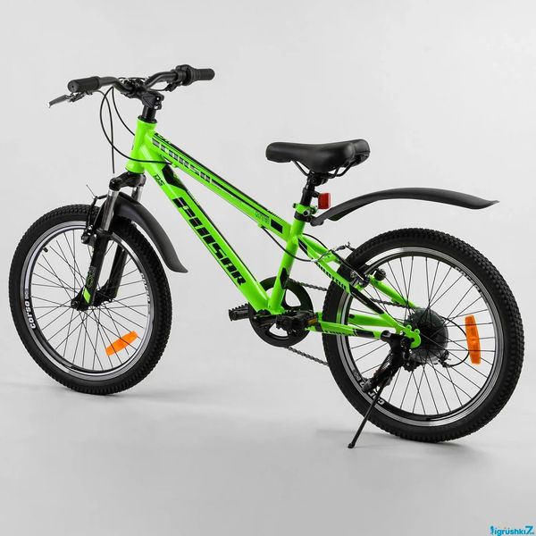 Велосипед підлітковий двоколісний 20" CORSO Pulsar салатовий 80939 фото 3