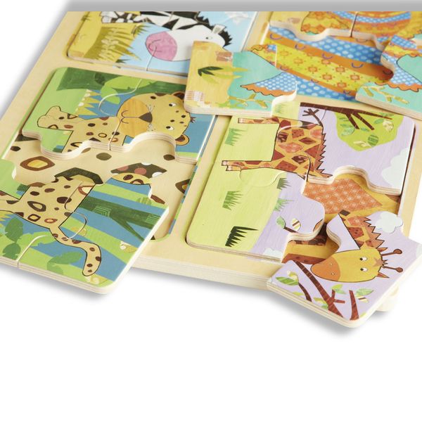 Деревянные пазлы 4 в 1 "Животные" Melissa&Doug 4 пазла по 4 элемента MD31362 фото 6